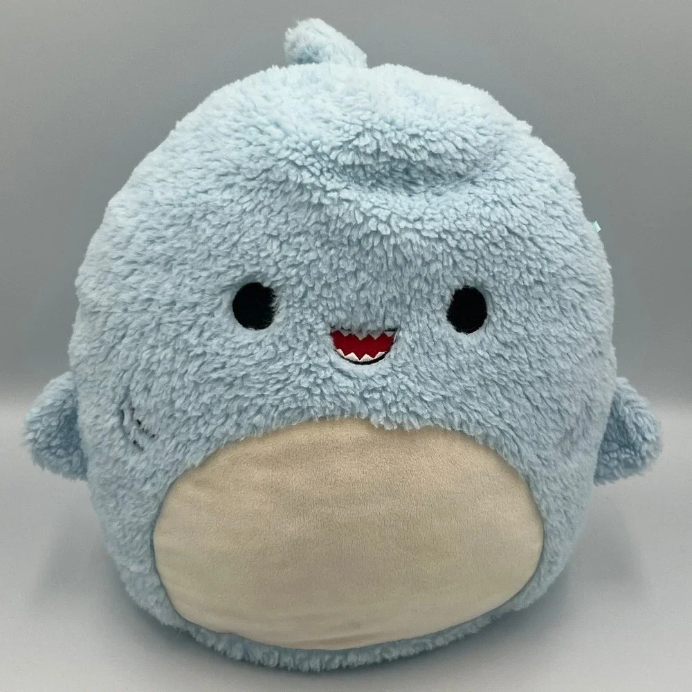 Squishmallows Plush Fuzz-A-Mallows Shark 12in Blue Very Good 1pc Sherpa 2022